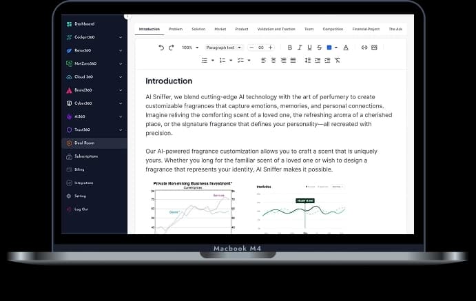 Cockpit360 Dashboard Interface - Business Performance Metrics